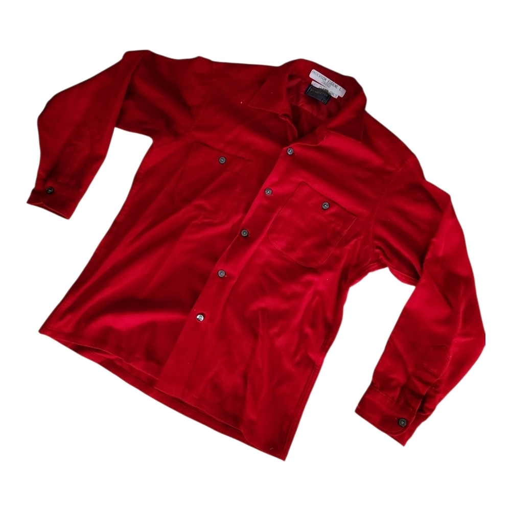 Pendleton 100% Wool Button-Up Shirt Red Size Medi… - image 4
